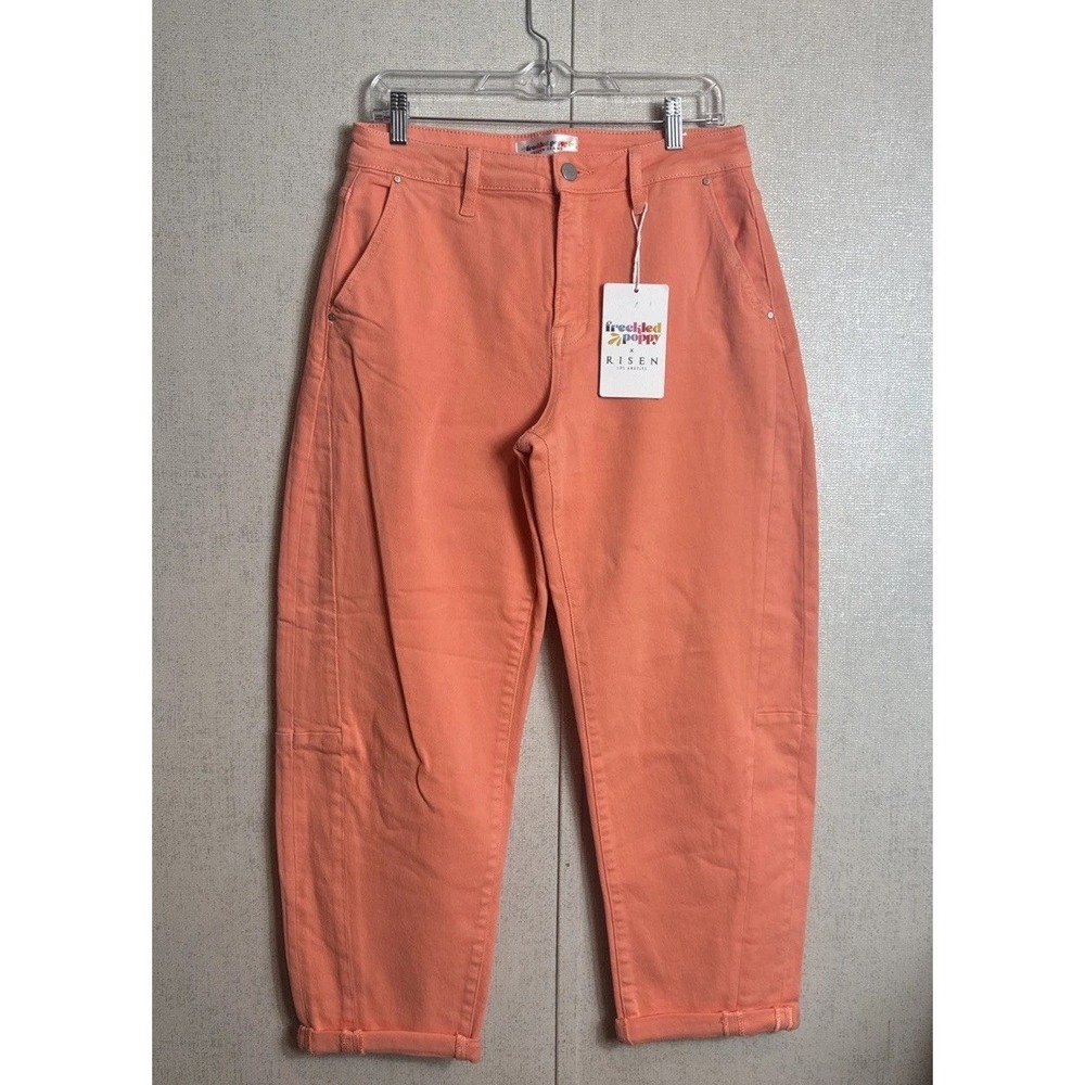 Risen x FP High Rise Coral Reef Relaxed Cuffed Barrel Jeans NWT 9/29